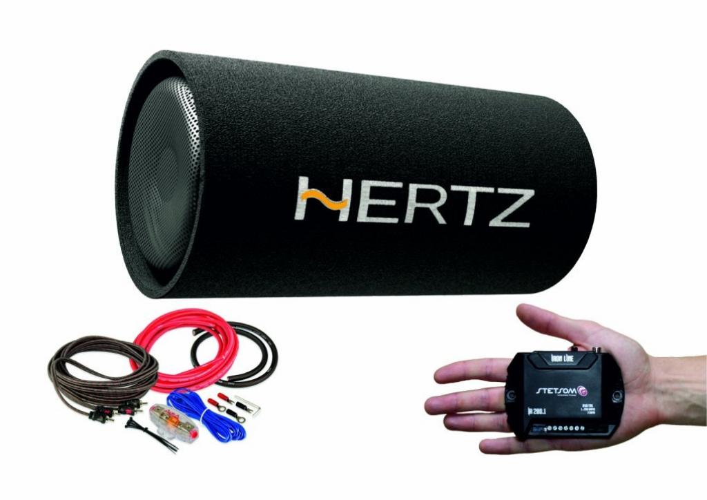 Pachet de Bass Hertz DST 30.3B + Amplificator Stetsom IR 280.1 + Kit de cabluri